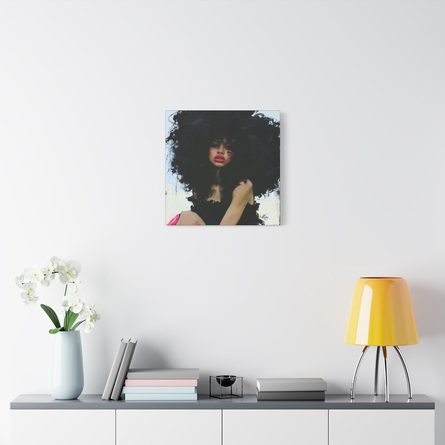 Mary Afrocentric Black Woman Art Canvas Wall Print