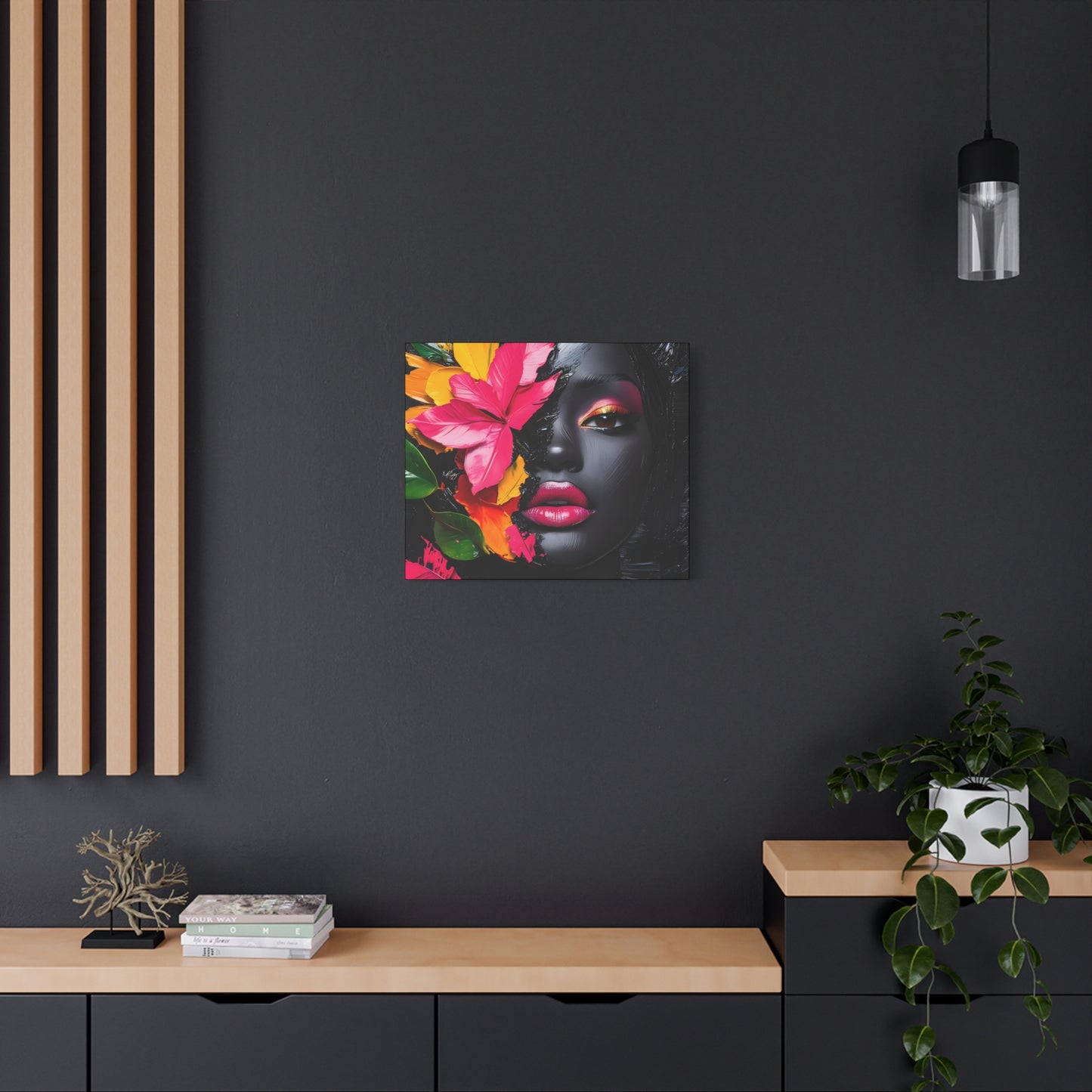 Everything is Beautiful Afrocentric Black Woman Art Canvas Wall Print