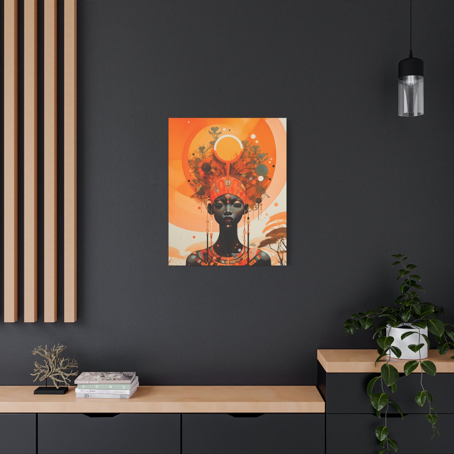 Beautiful Autumn Afternoon Black Woman Art Canvas Wall Print - Xtreme Shopper