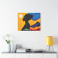 Serenity In Full Color Black Woman Art Canvas Wall Print