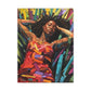 Be At Peace Black Woman Abstract Art Canvas Wall Print