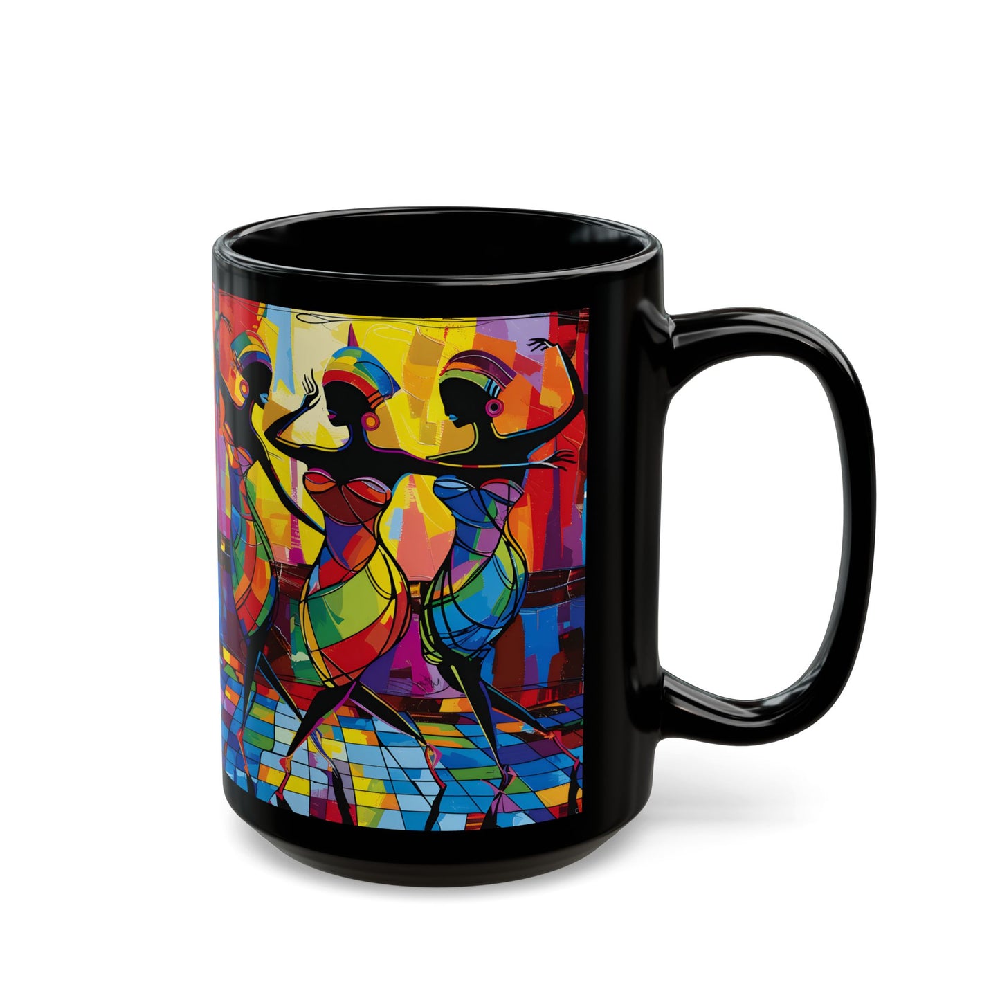 Club Trio Black Art Coffee Mug