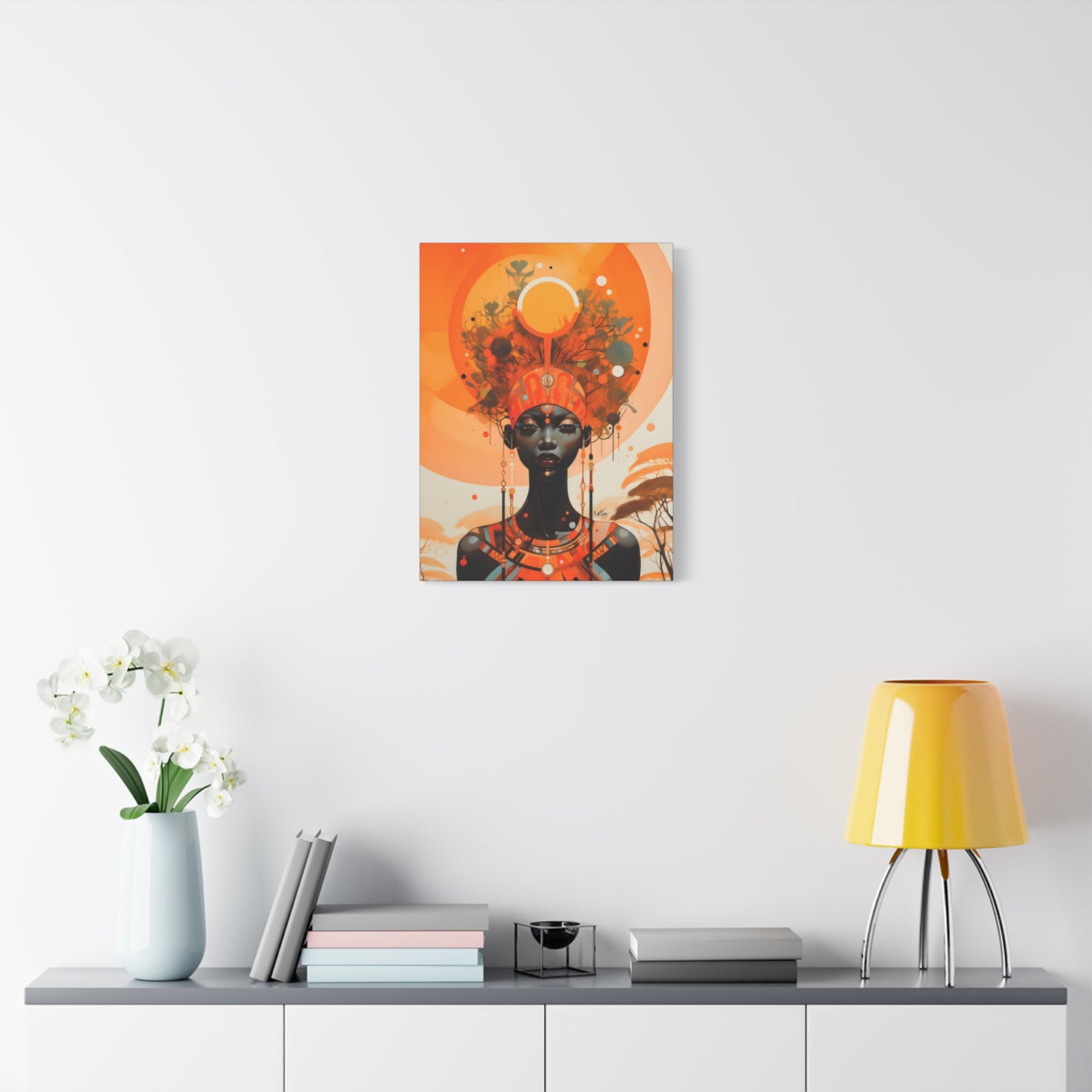 Beautiful Autumn Afternoon Black Woman Art Canvas Wall Print - Xtreme Shopper