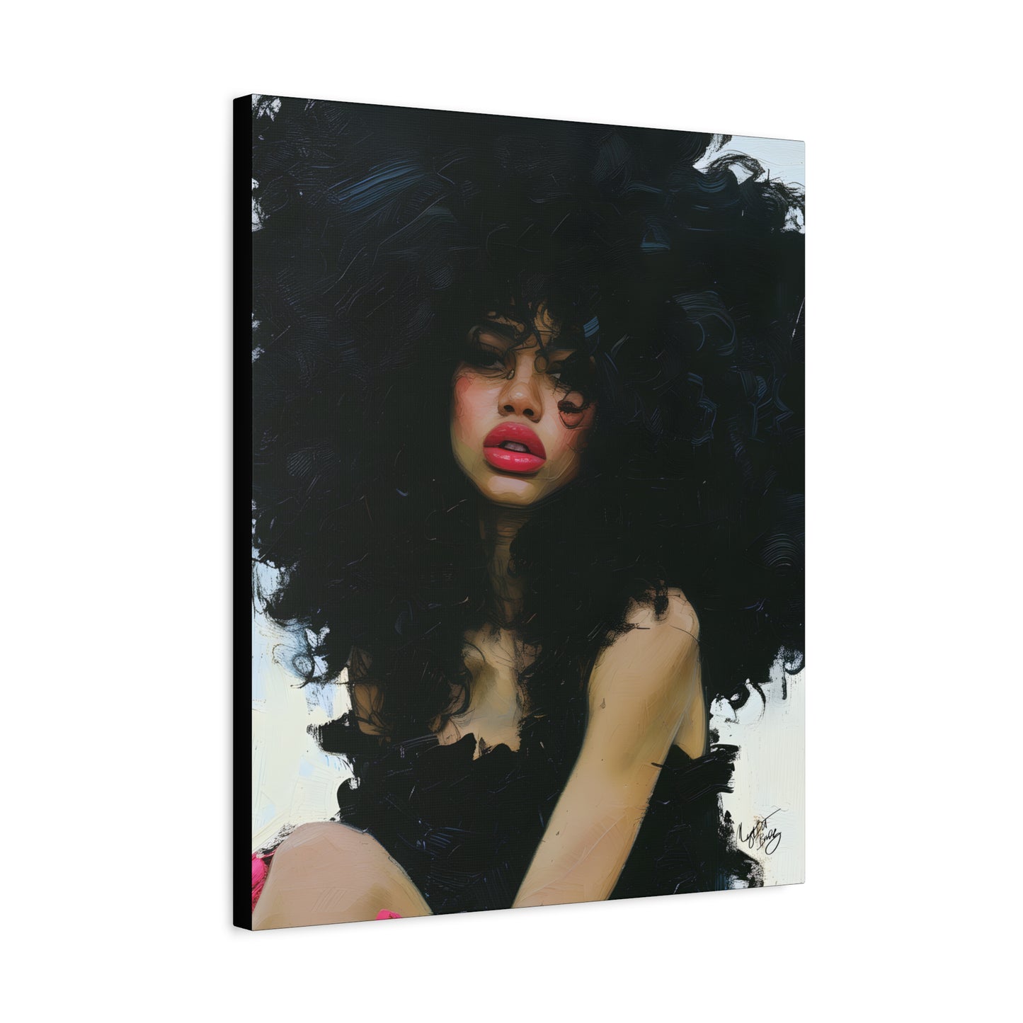 Mary Afrocentric Black Woman Art Canvas Wall Print