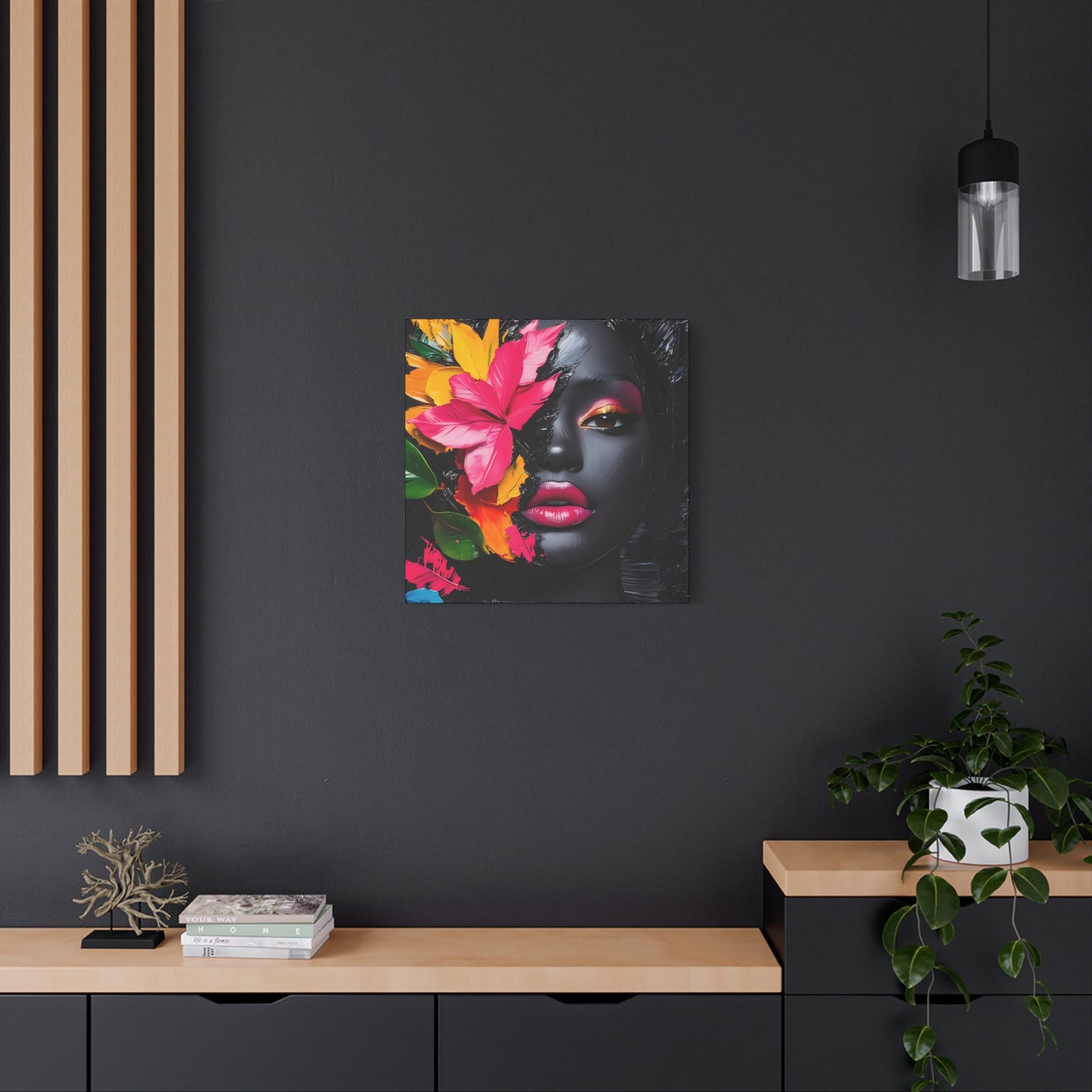 Everything is Beautiful Afrocentric Black Woman Art Canvas Wall Print