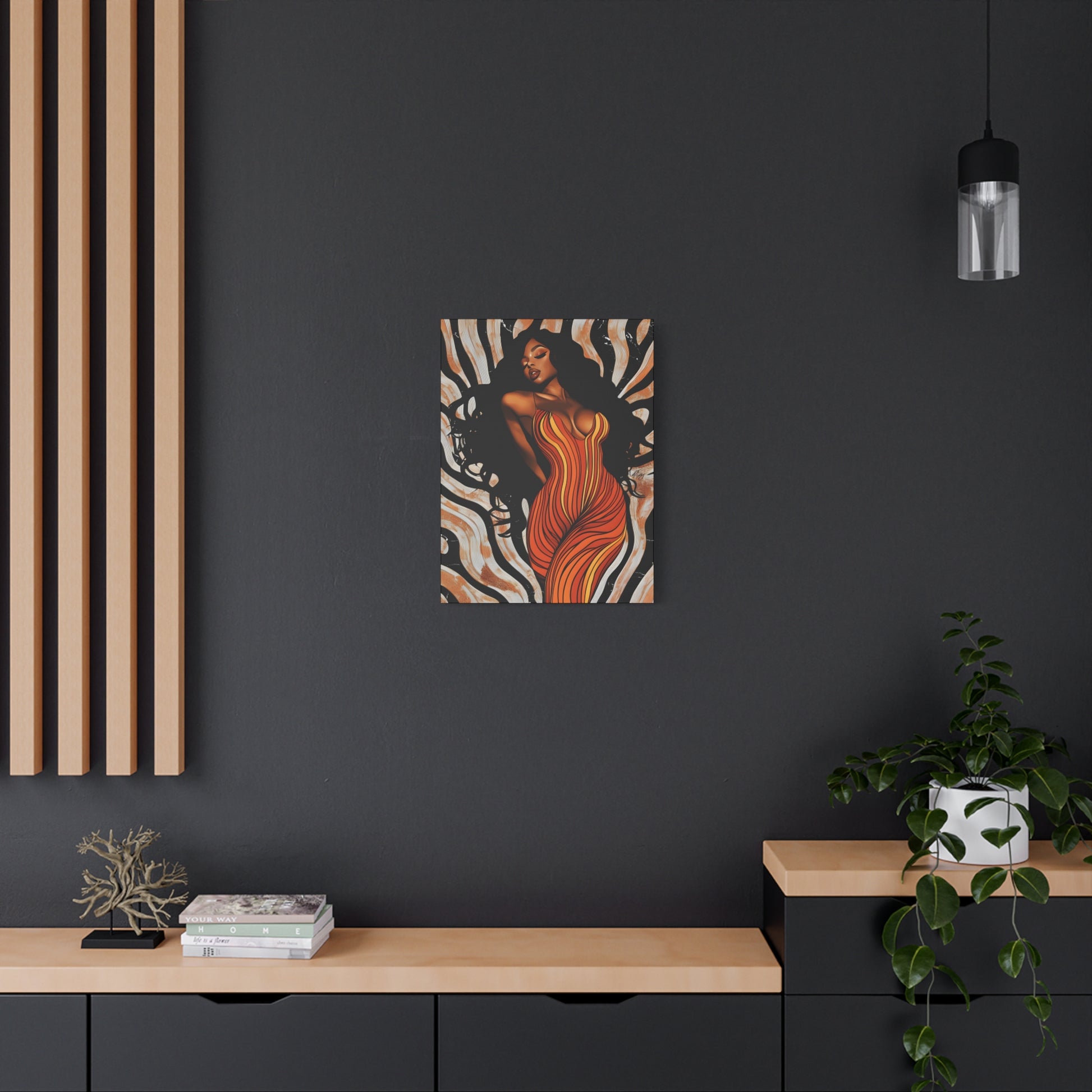 The Rhythm Is In Me Afrocentric Black Woman Art Canvas Wall Print - Xtreme Shopper
