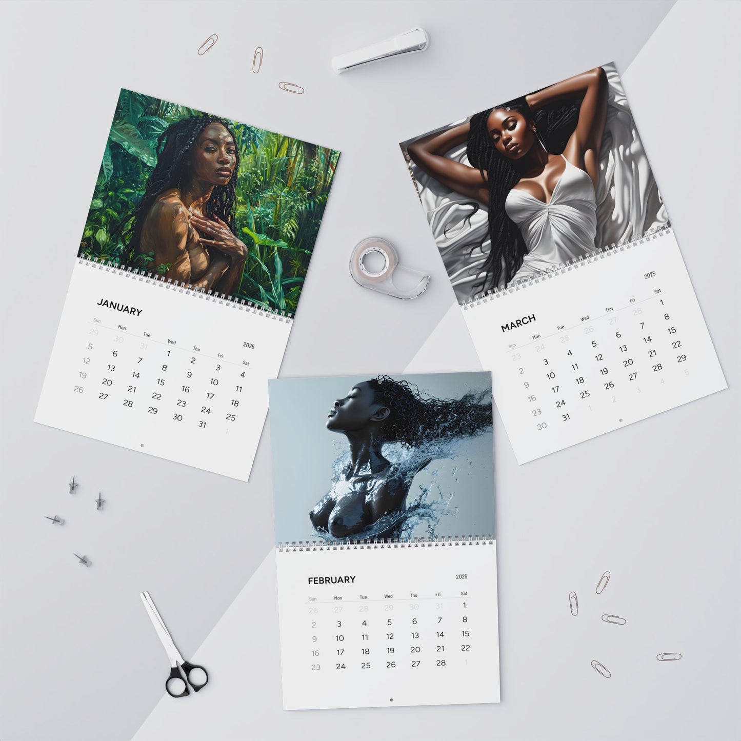 Grown Folks Business Black Art Wall Calendar