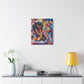 Flowers Blooming Everywhere Afrocentric Black Abstract Art Canvas Wall Print
