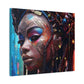 Princess Of The Past and Future Afrocentric Afrofuturism Abstract Black Artwork Canvas Wall Print