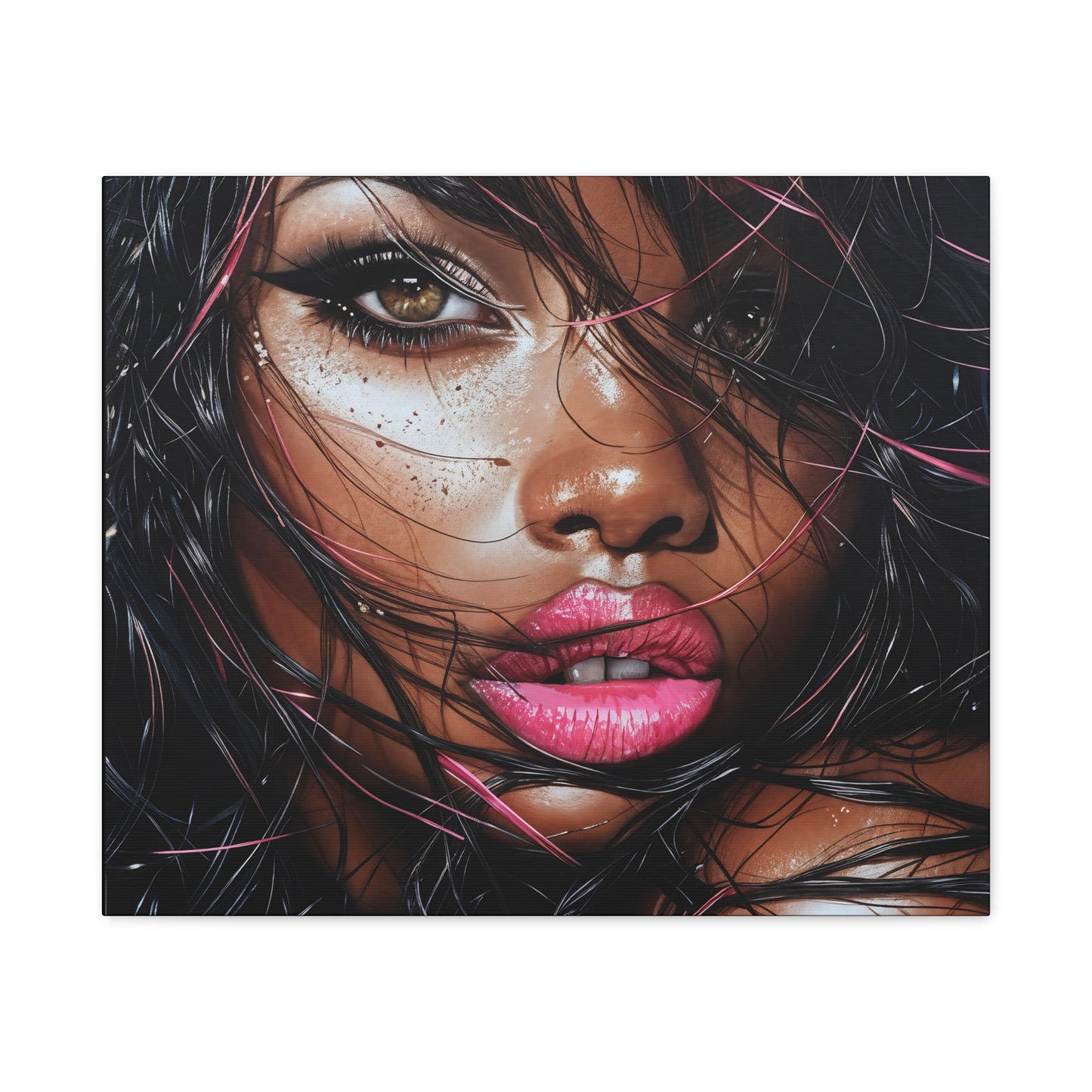 I'm Parched Afrocentric Black Woman Art Canvas Wall Print