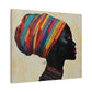 Regal Thoughts Afrocentric Black Woman Art Canvas Wall Print