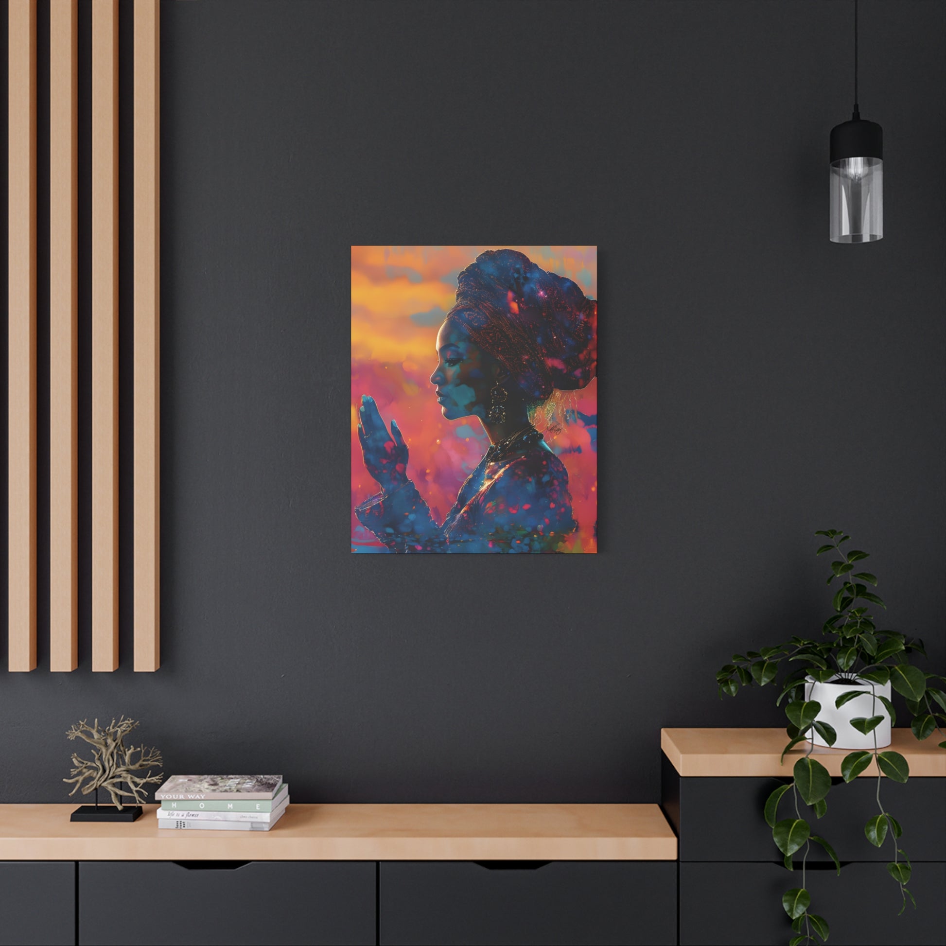 Manifest It Afrocentric Black Woman Art Canvas Wall Print - Xtreme Shopper