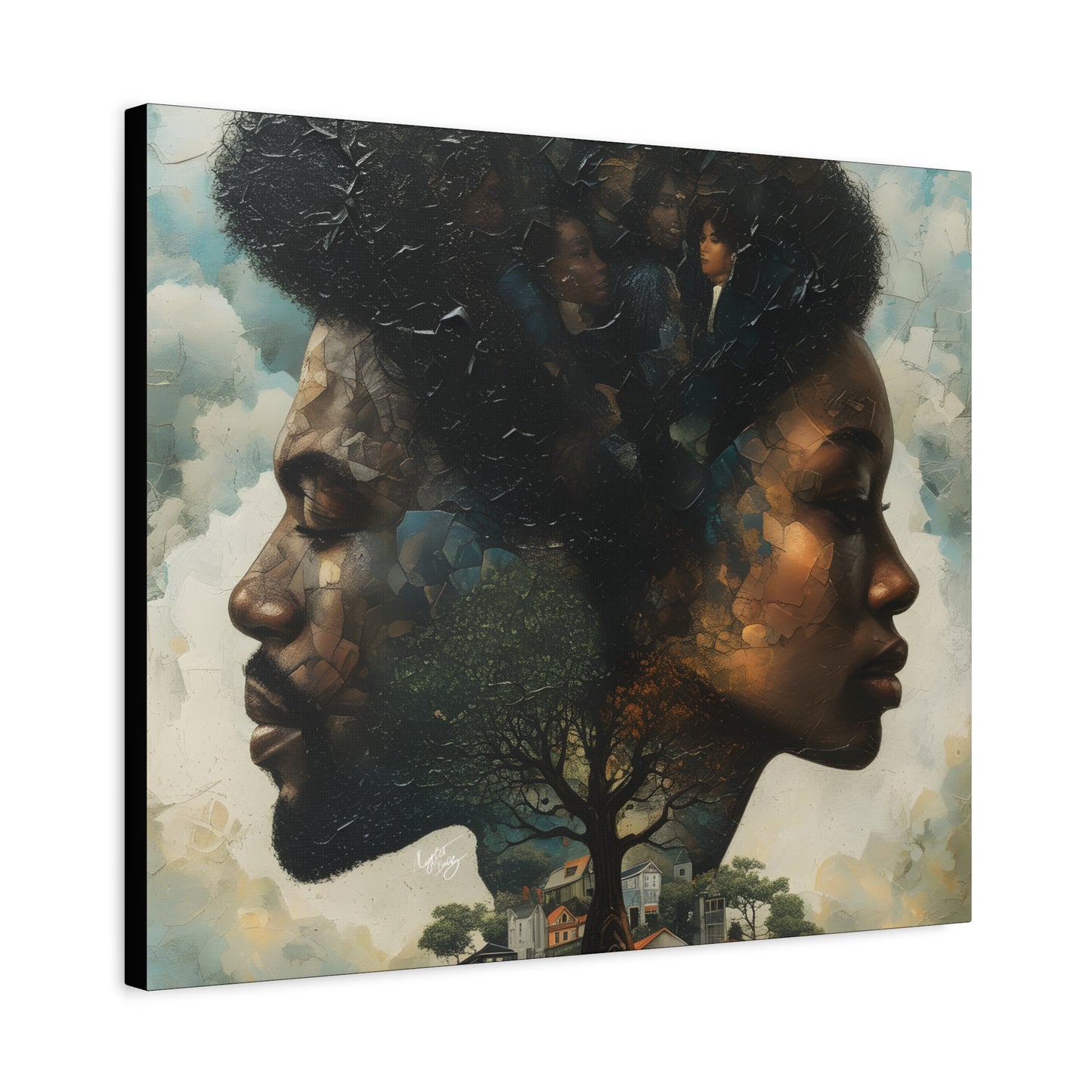 Together We Grow Afrocentric Black Art Canvas Wall Print - Xtreme Shopper