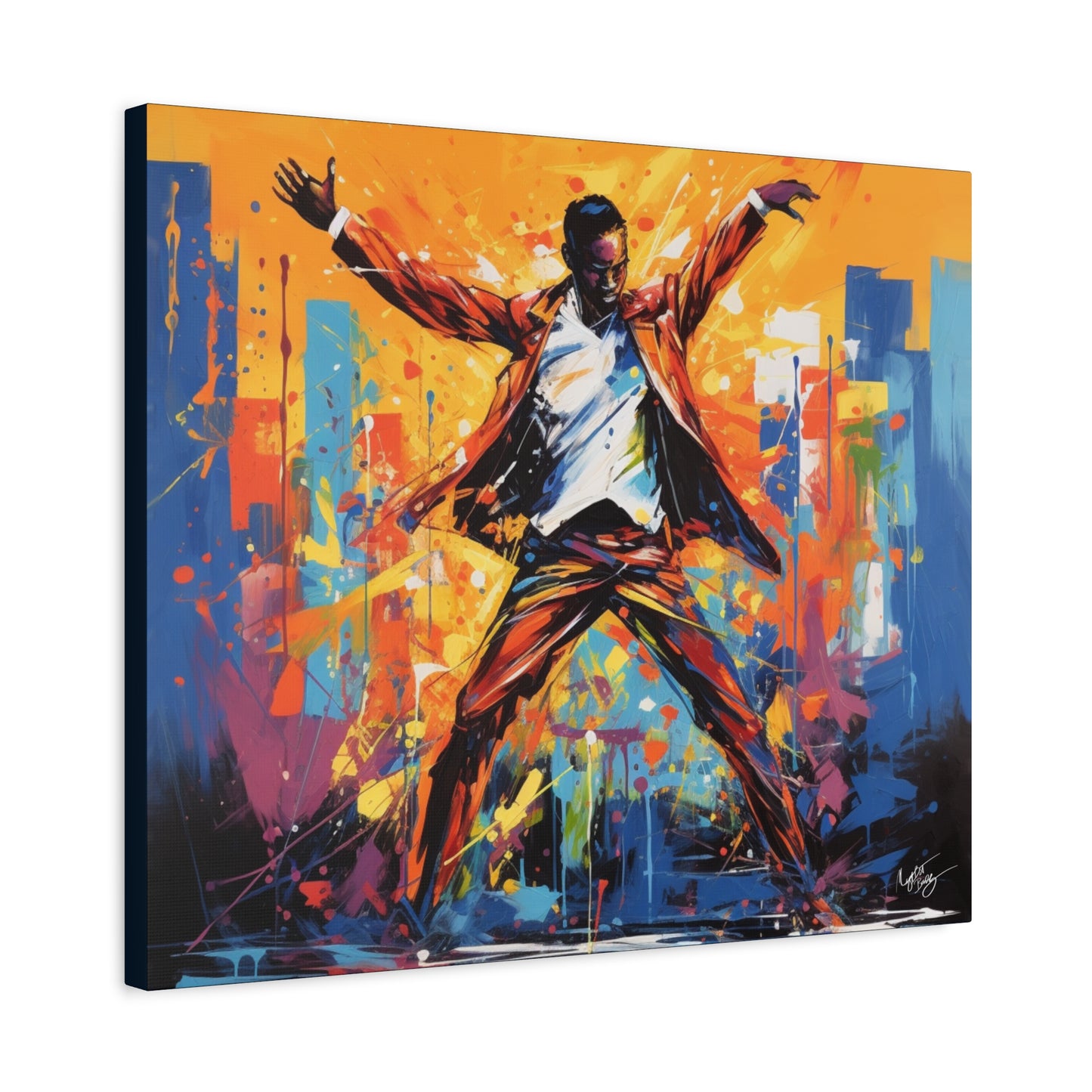 The Jazz Dancer Afrocentric Abstract Black Art Canvas Wall Print - Xtreme Shopper