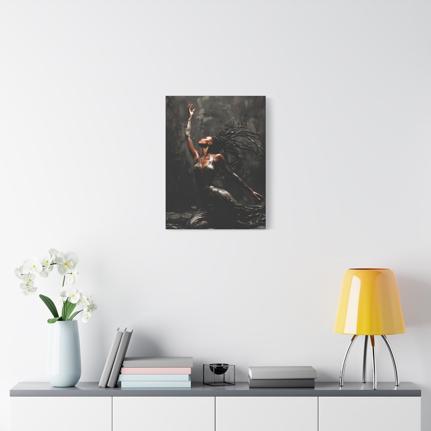 Dance In The Dark Afrocentric Black Woman Art Canvas Wall Print