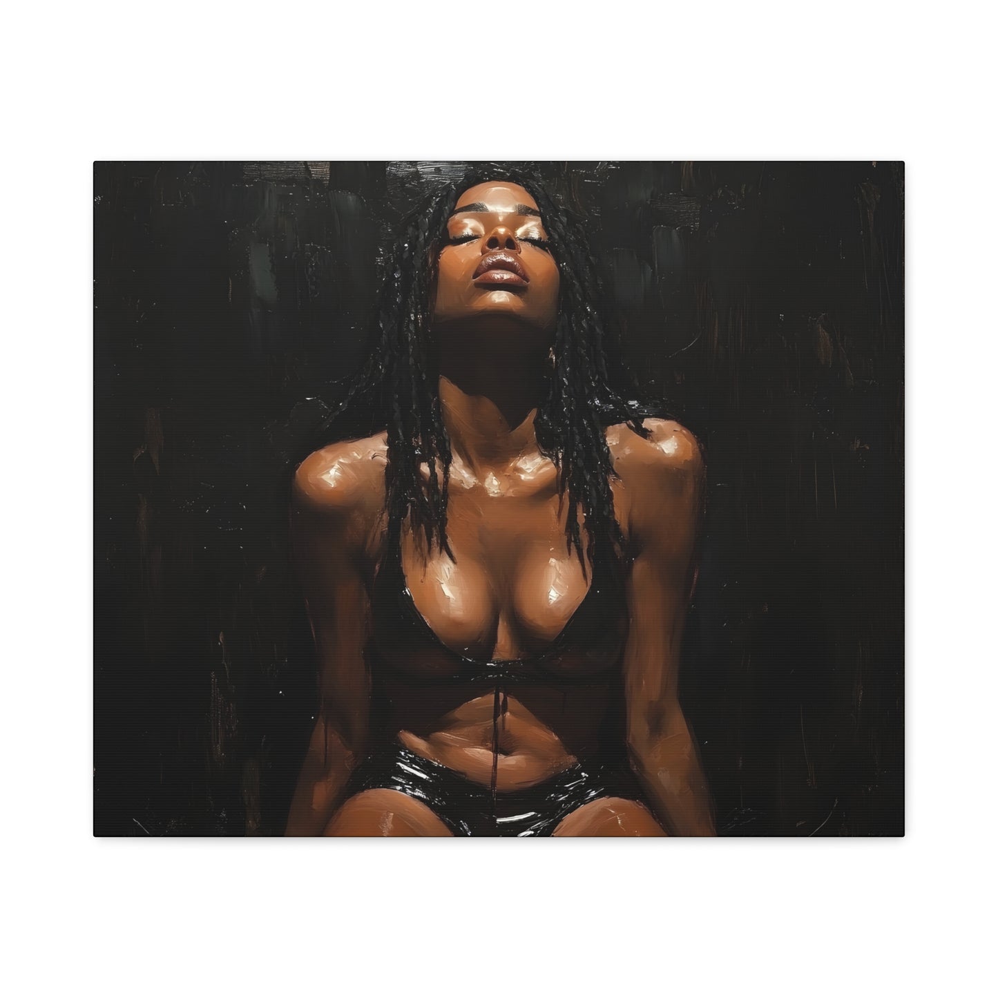 At The End Of The Day Afrocentric Black Woman Art Canvas Wall Print