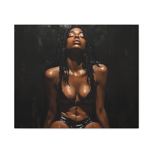 At The End Of The Day Afrocentric Black Woman Art Canvas Wall Print