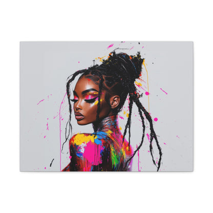 Confidence Afrocentric Black Woman Inspirational Spiritual Art Canvas Wall Print