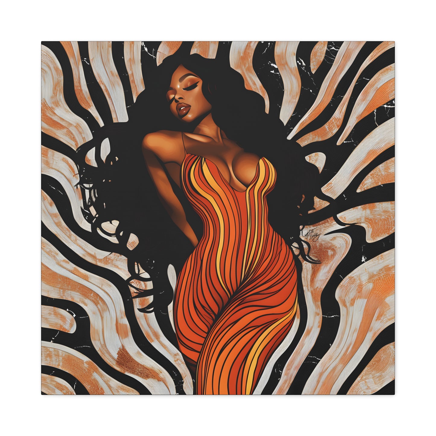 The Rhythm Is In Me Afrocentric Black Woman Art Canvas Wall Print - Xtreme Shopper