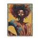 Everything About Me Black Woman Art Woven Throw Blanket