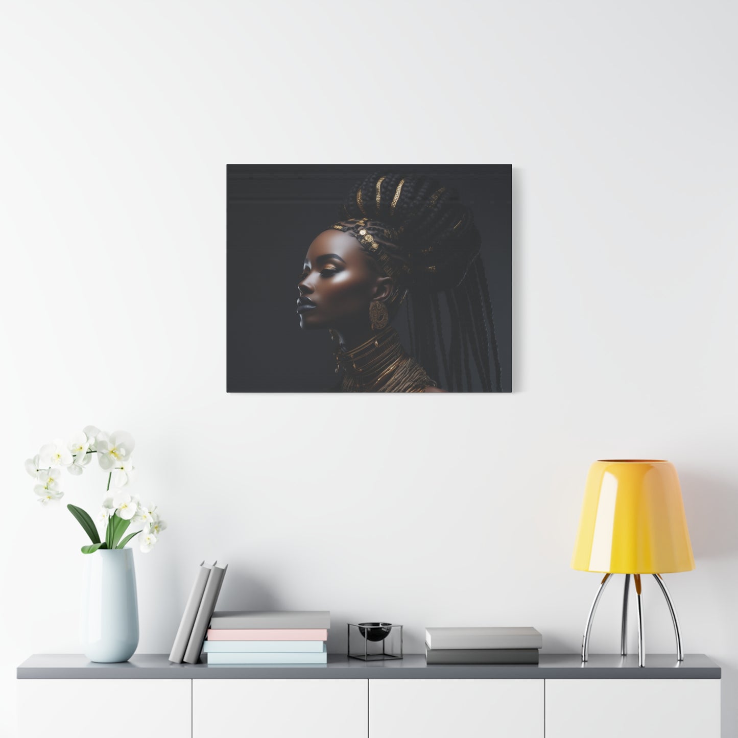 Hair Goals Afrocentric Black Woman Art Canvas Wall Print