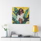 It's A Beautiful Day Afrocentric Black Woman Abstract Art Canvas Wall Print