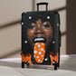 Gossip Girl Black Woman Art Hardshell Hardside Lockable Spinner Suitcase