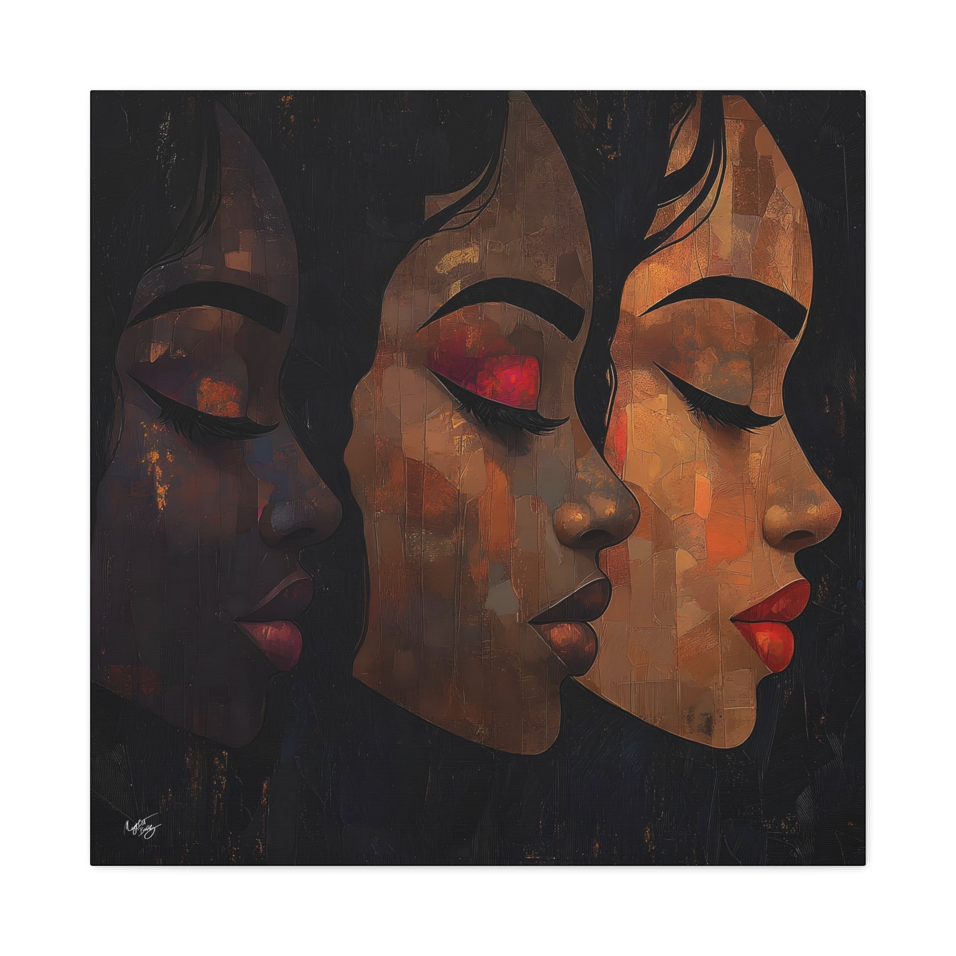 Shades Of Beauty Black Woman Art Canvas Wall Print - Xtreme Shopper