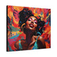 I Am The Embodiment Of Black Joy Afrocentric Black Woman Abstract Art Canvas Wall Print