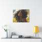 Stop And Smell The Flowers Afrocentric Black Woman Inspirational Message Artwork Canvas Wall Print