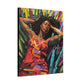 Be At Peace Black Woman Abstract Art Canvas Wall Print
