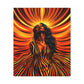 Autumn Rises Black Woman Art Canvas Wall Print