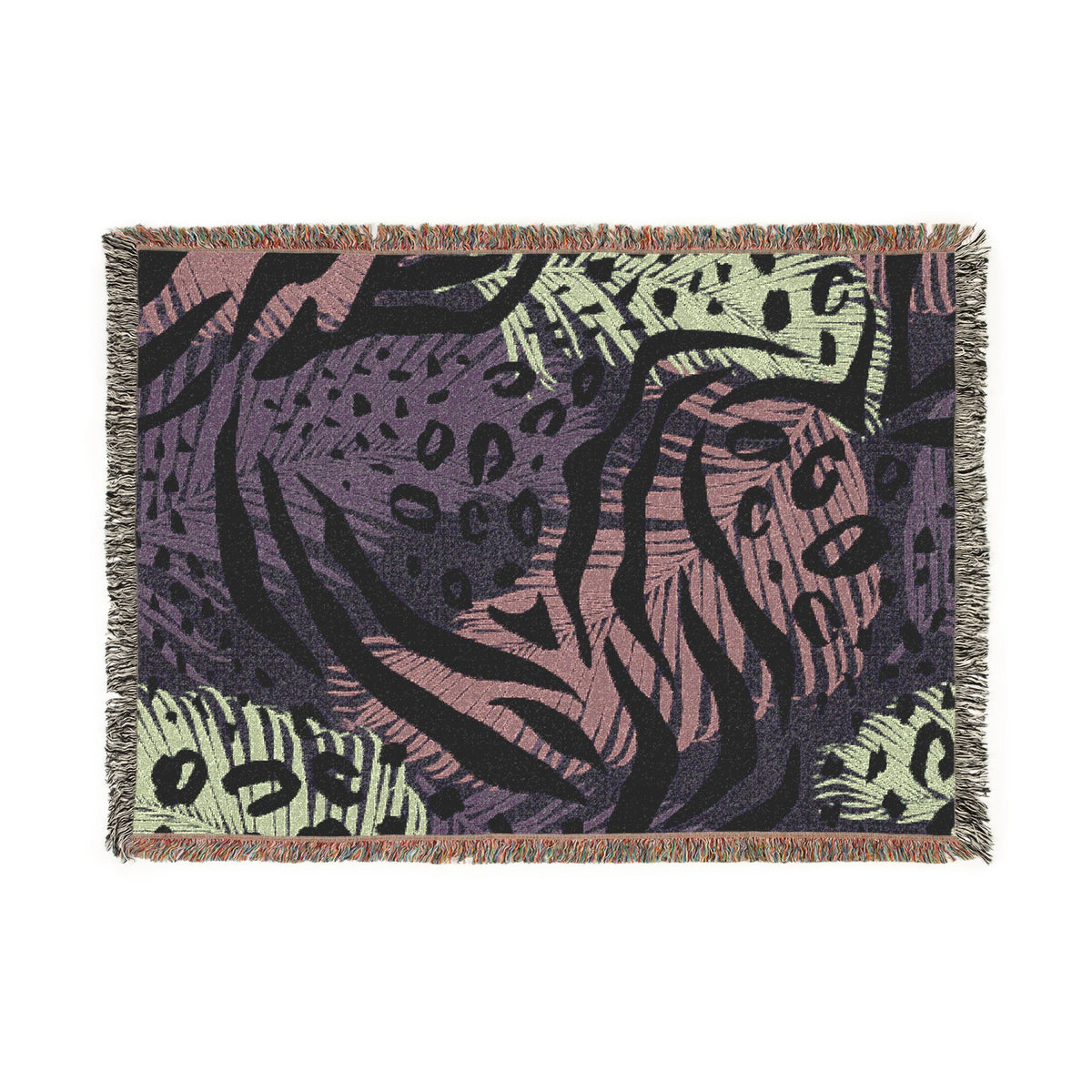 Neon Jungle Woven Throw Blanket