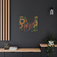 In The Garden Afrocentric Black Woman Art Canvas Wall Print