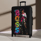 Boss Chick Black Woman Art Hardshell Hardside Lockable Spinner Suitcase Luggage