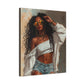 Never Let Them See You Sweat Afrocentric Black Woman Art Canvas Wall Print