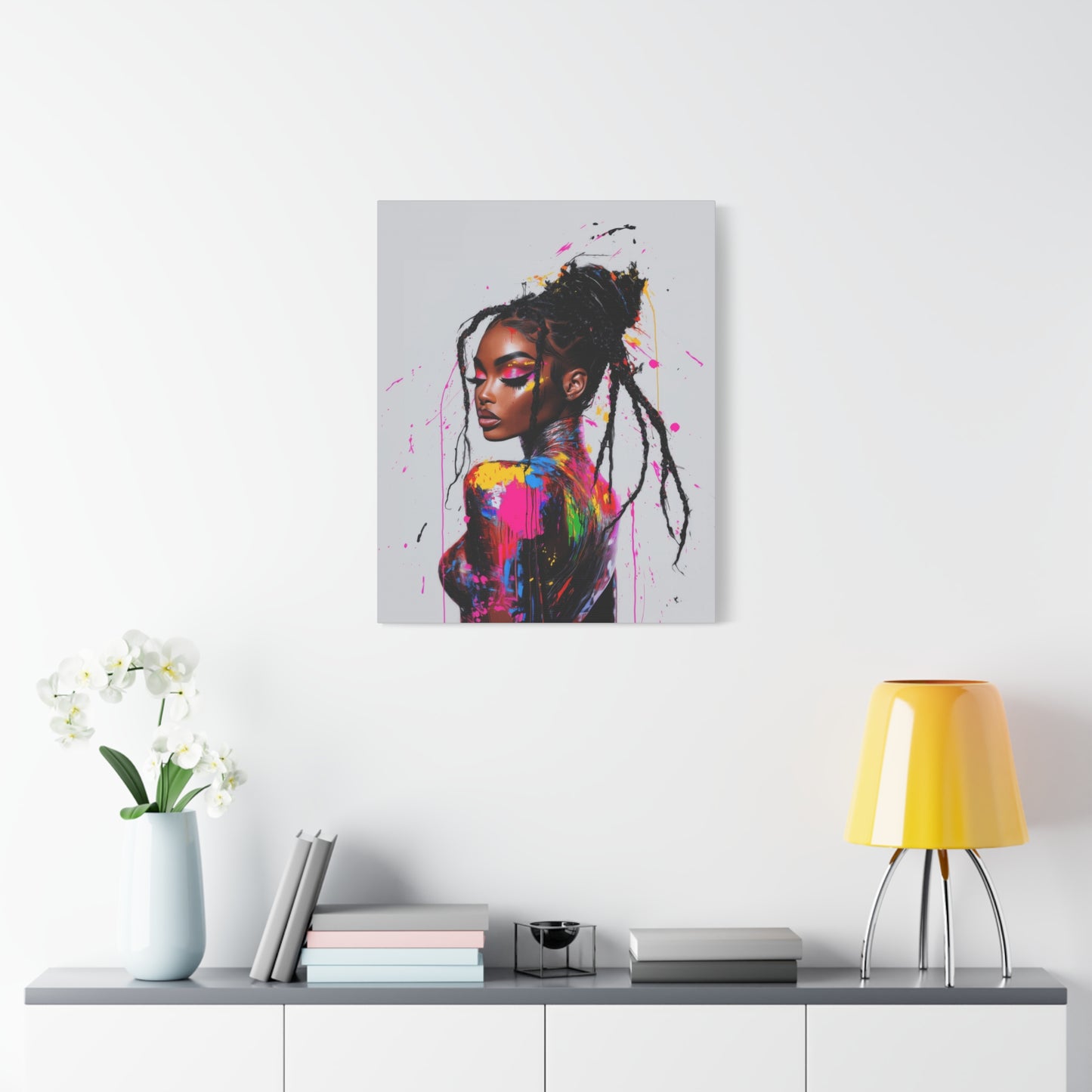 Confidence Afrocentric Black Woman Inspirational Spiritual Art Canvas Wall Print
