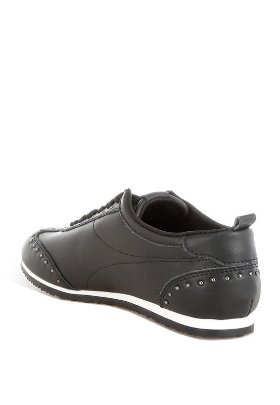 Odaya Studded Real Soft Leather Sneakers - Xtreme Shopper