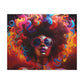 Groovy Summer Black Woman Psychedelic Themed Artwork Canvas Wall Print - Xtreme Shopper