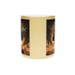 Ancient Princess Afrocentric Black Woman Abstract Art Gold Metallic Coffee Mug