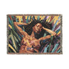 Be At Peace Abstract Black Woman Afrocentric Art Woven Throw Blanket - Xtreme Shopper