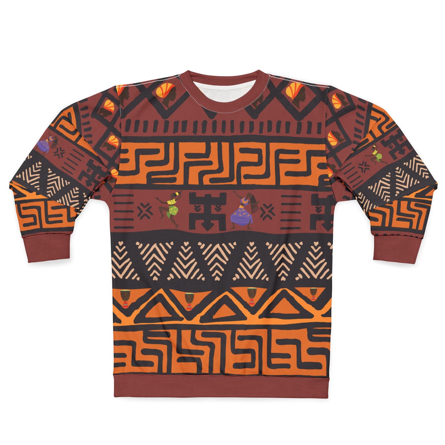 Feel the Music African Inspired Print Sweatshirt
