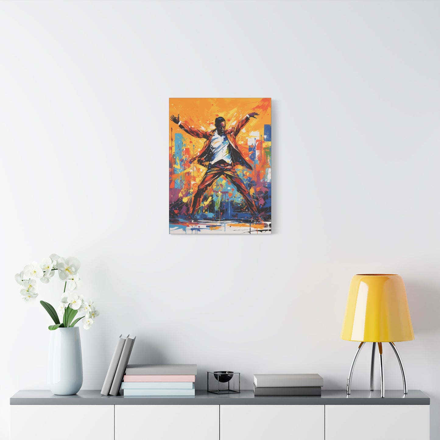 The Jazz Dancer Afrocentric Abstract Black Art Canvas Wall Print - Xtreme Shopper