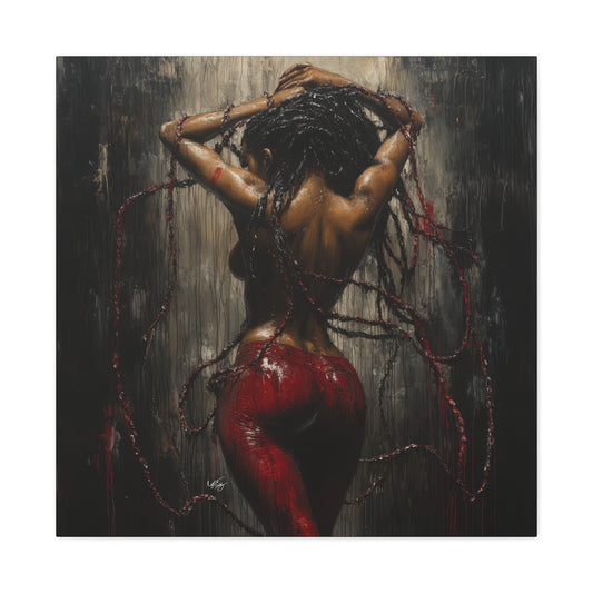 Private Dancer Afrocentric Black Woman Art Canvas Wall Print