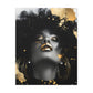 Gold Is My Passion Afrocentric Black Woman Abstract Art Canvas Wall Print