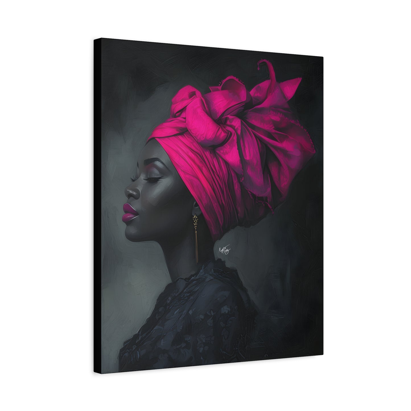 So Still Black Woman Wall Canvas Art