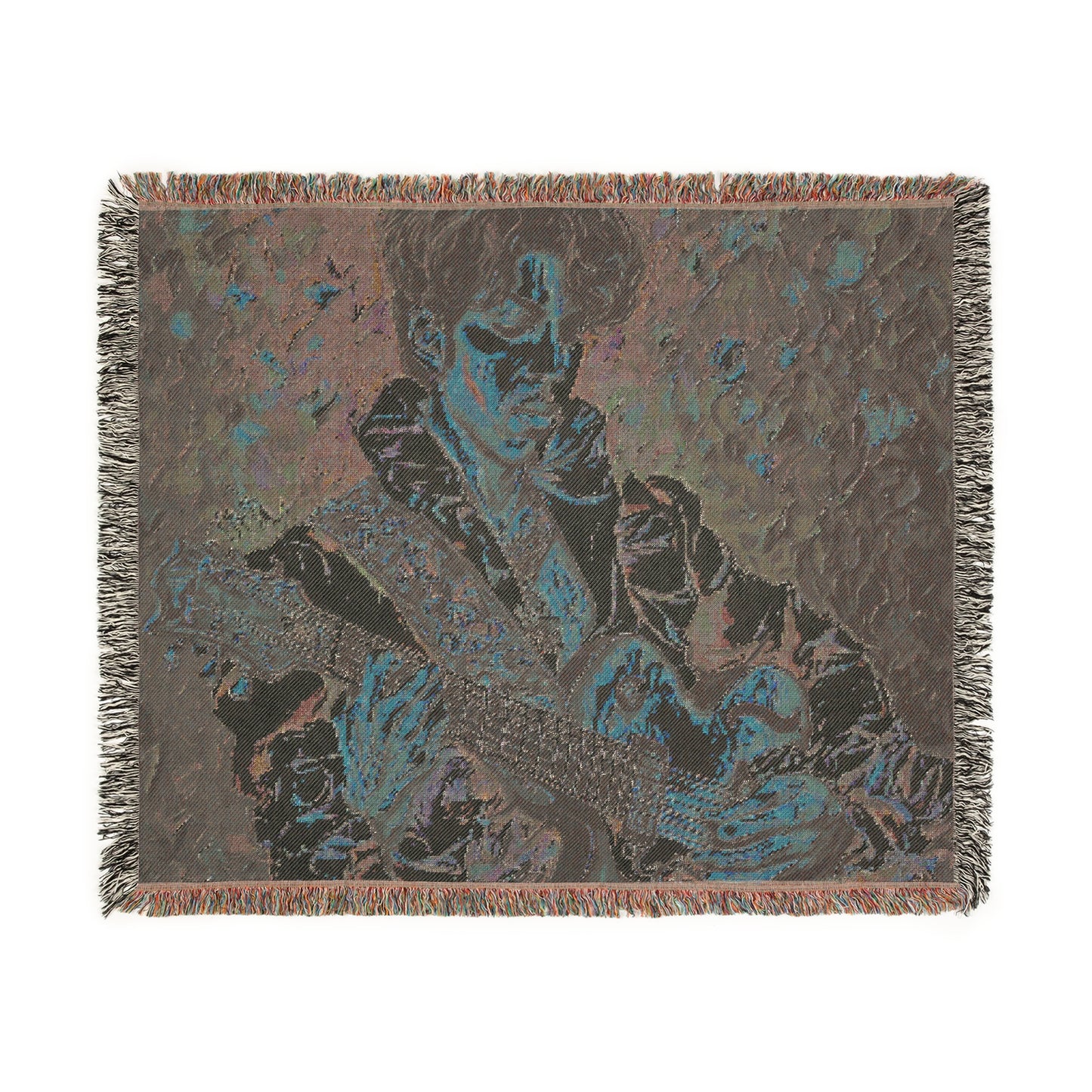 For The Love Of Prince Black Celebrity Art Woven Throw Blanket