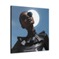 Moonstruck Afrocentric Black Woman Abstract Art Canvas Wall Print