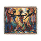 Club Trio Black Woman Art Woven Throw Blanket