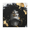 Gold Is My Passion Afrocentric Black Woman Abstract Art Canvas Wall Print